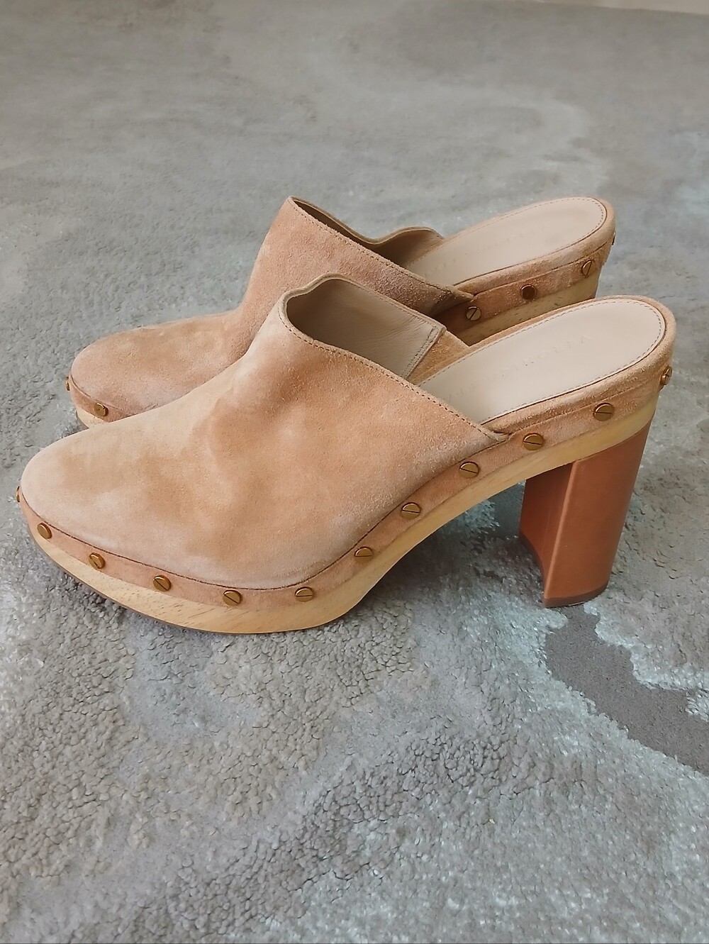 Veronica Beard Grita Suede Clogs - Picture 3 of 12